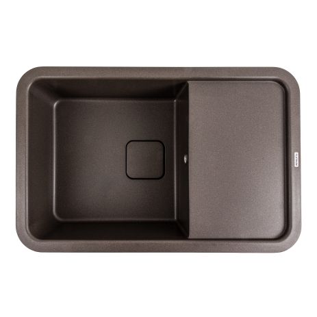 Кухонна мийка з граніту в дизайні Platinum 7850 CUBE, матова, темна скеля