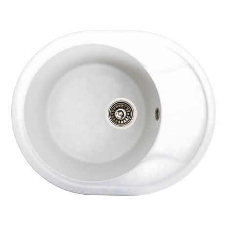 Гранитная кухонная мойка VALESO ONYX 5847 матовая Белая в точку Гранитная кухонная мойка VALESO ONYX 5847 матовая Белая в точку