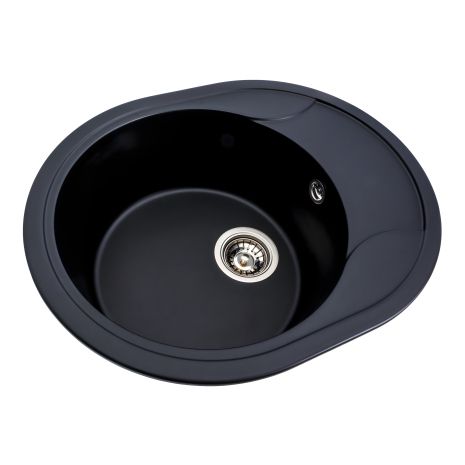 Гранитная черная мойка для кухни VALESO ONYX 5847 матовая Гранитная черная мойка для кухни VALESO ONYX 5847 матовая