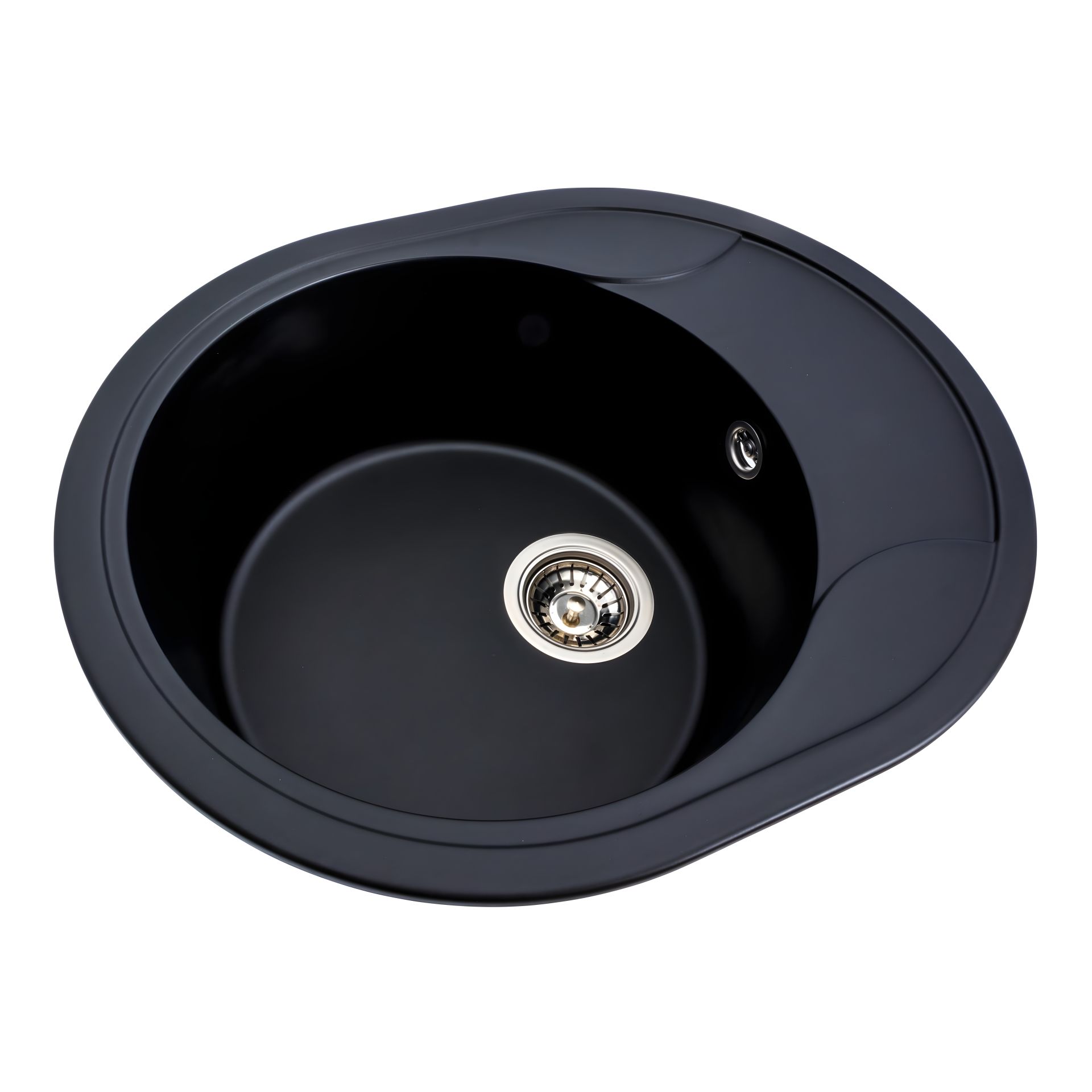 Кухонна гранітна мийка VALESO ONYX 5847 матова чорного кольору Кухонна гранітна мийка VALESO ONYX 5847 матова чорного кольору