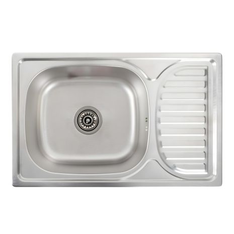 Кухонна мийка з нержавіючої сталі Platinum ДЕКОР 6642 (0,8/180 мм) Кухонна мийка з нержавіючої сталі Platinum ДЕКОР 6642 (0,8/180 мм)