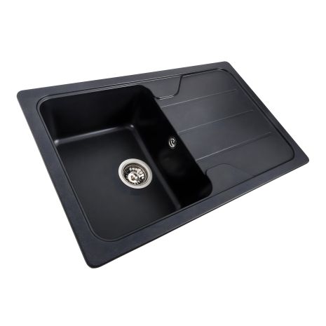 Кухонная гранитная мойка VALESO VERONA 7850 матовая Карбон Кухонная гранитная мойка VALESO VERONA 7850 матовая Карбон