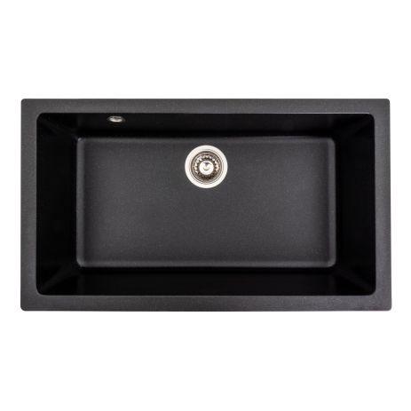 Гранітна кухонна мийка Platinum 7945 Paruana матова Чорний металік Гранітна кухонна мийка Platinum 7945 Paruana матова Чорний металік