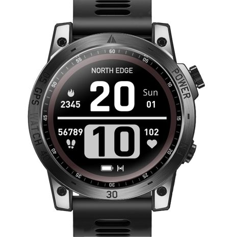 Смарт годинник North Edge CrossFit GPS Black з компасом 6011