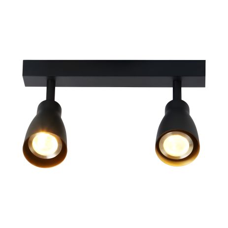 Черный спот VALESO INN-23043BK с 2 плафонами Черный спот VALESO INN-23043BK с 2 плафонами