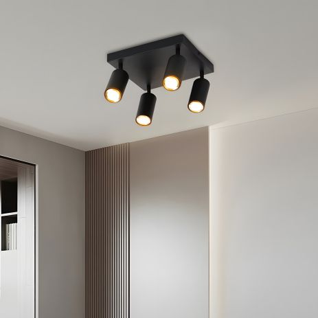 Чорний спот INN на 4 плафони, модель 23196BK Чорний спот INN на 4 плафони, модель 23196BK