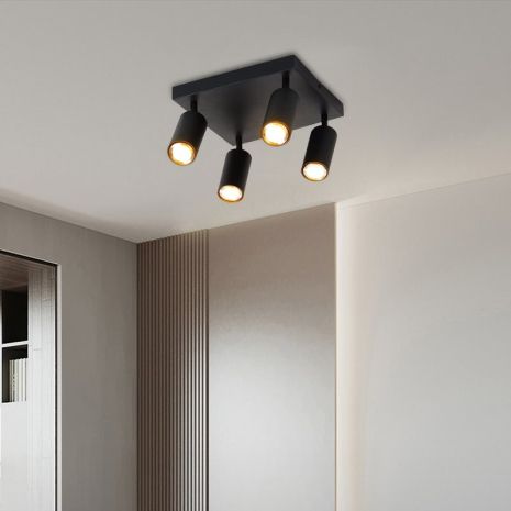 Спот INN-23196BK черный на 4 плафона