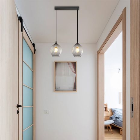 Люстра підвісна GLD-8181-2 8C BL на 2 плафони