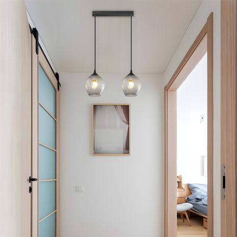 Підвісна люстра GLD-8181-2 8C BL на 2 плафони