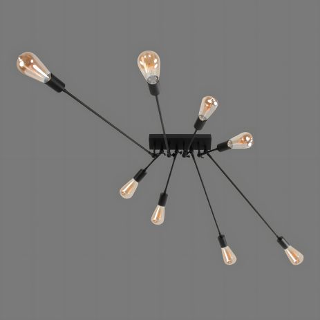 Люстра металева виробництва Sirius PR 1062/8 (Чорна)