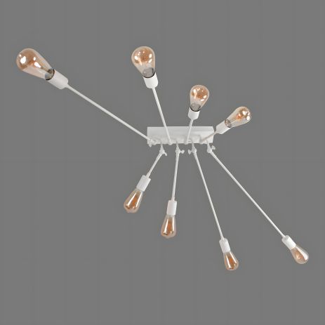 Люстра металева білого кольору виробництва Sirius PR 1062/8