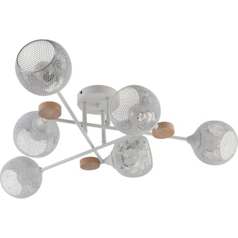 Люстра в стиле лофт V XA1491/6 WH+WOOD