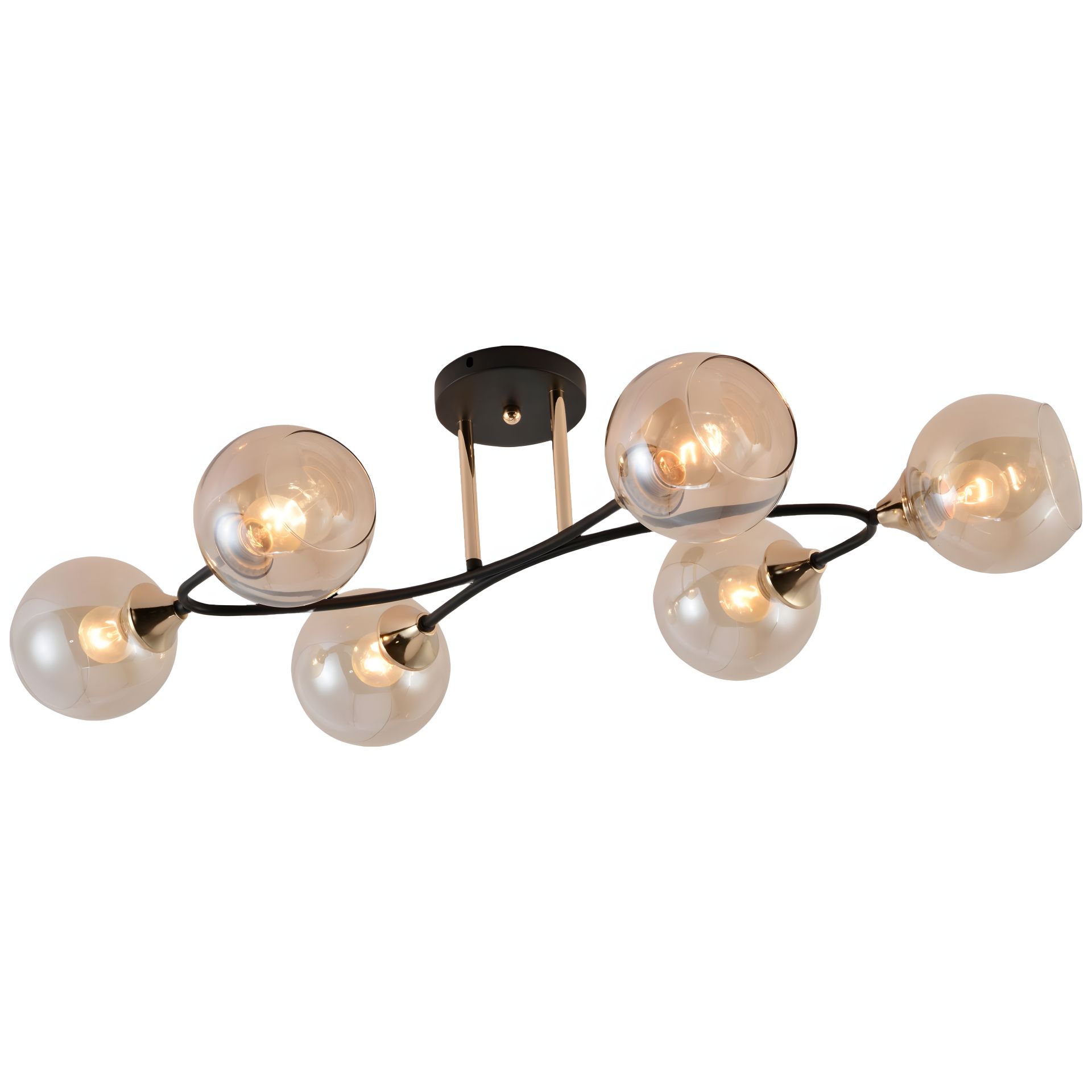 Декоративная люстра V XA1498/6 в черно-золотом финише (BK+FGD) Декоративная люстра V XA1498/6 в черно-золотом финише (BK+FGD)