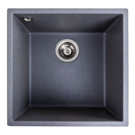 Гранитная кухонная мойка VALESO RUBA 4040 матовая Серый муссон