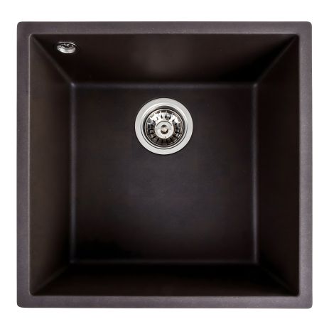 Для кухні гранітна мийка VALESO RUBA 4040, матова Темна скеля Для кухні гранітна мийка VALESO RUBA 4040, матова Темна скеля