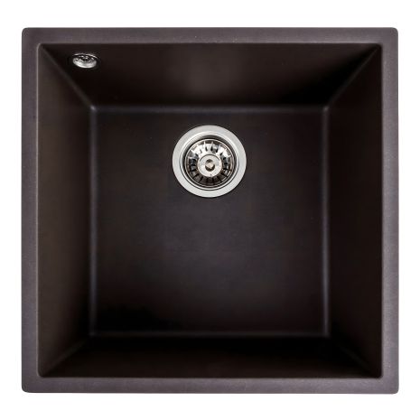 Для кухні гранітна мийка VALESO RUBA 4040, матова Темна скеля Для кухні гранітна мийка VALESO RUBA 4040, матова Темна скеля