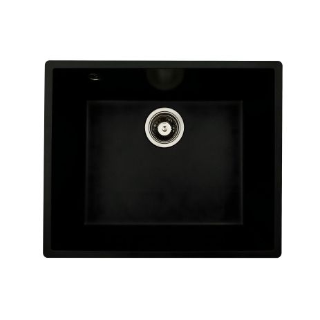 Гранитная кухонная мойка VALESO OASIS 5444, матовый чёрный металлик