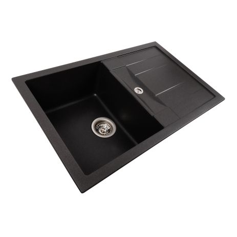 Гранитная мойка для кухни VALESO 7850 TROYA матовый Морион