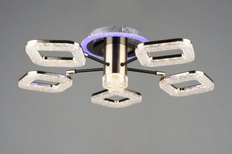 Люстра світлодіодна акрилова Sirius B YH1003/5 BK+GD
