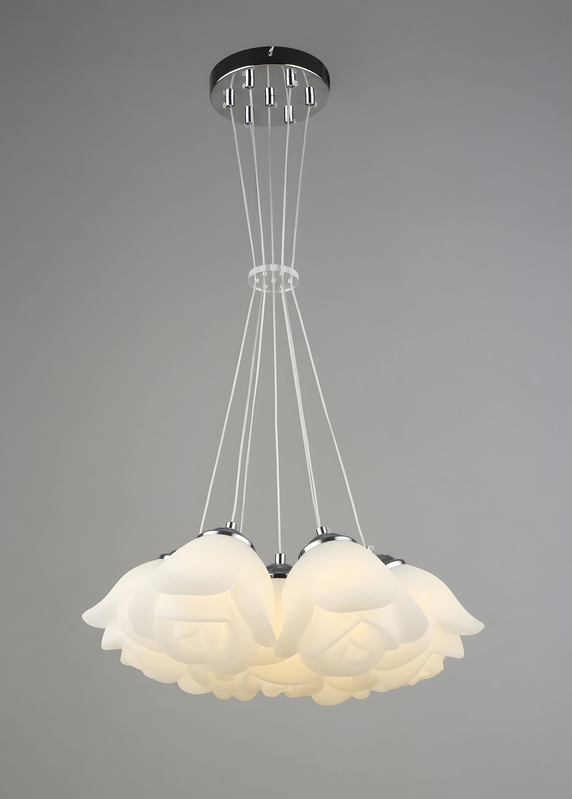 Подвесная светодиодная люстра Sirius B YH1010/7 CH+WT 35W Подвесная светодиодная люстра Sirius B YH1010/7 CH+WT 35W