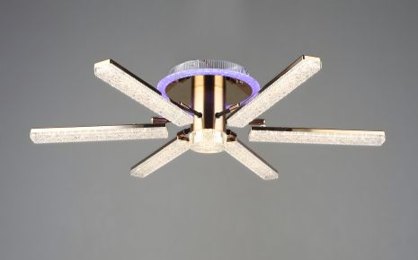 Світлодіодна люстра акрилова Sirius B YH1005/6 GD+BK 76W Світлодіодна люстра акрилова Sirius B YH1005/6 GD+BK 76W