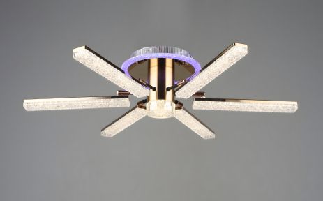 Світлодіодна люстра акрилова Sirius B YH1005/6 GD+BK 76W