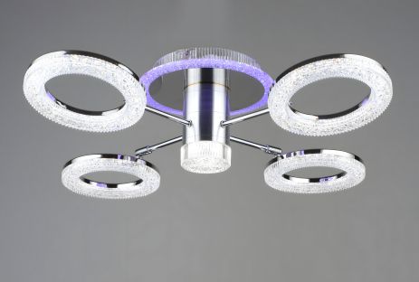 Світлодіодна люстра акрилова B YH1004/4 CH 56W Світлодіодна люстра акрилова B YH1004/4 CH 56W