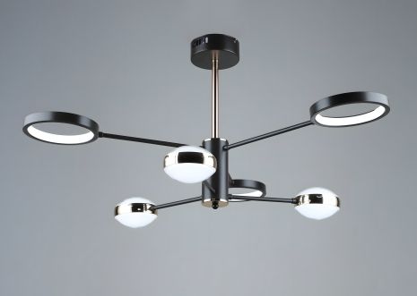 Люстра светодиодная акриловая Sirius B YH872/3+3 COFFEE+GD