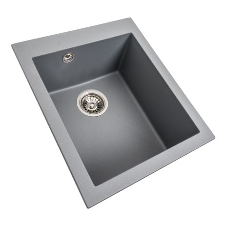 Гранитная мойка для кухни VALESO SOKIL 4150 матовая Серый металлик Гранитная мойка для кухни VALESO SOKIL 4150 матовая Серый металлик