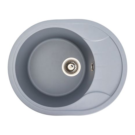 Гранітна кухонна мийка VALESO ONYX 5847 матова, сірий металік Гранітна кухонна мийка VALESO ONYX 5847 матова, сірий металік