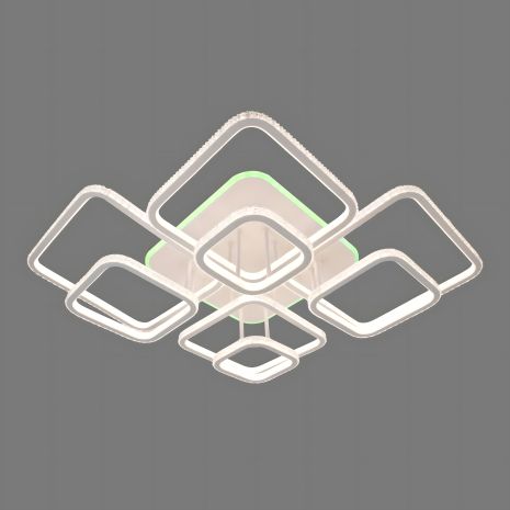 Світлодіодна люстра DK5868B/8 WH (RGB) 552W+14W на 8 плафонів