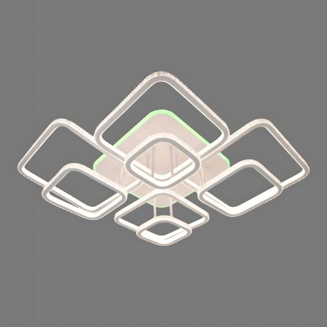 Світлодіодна люстра DK5868B/8 WH (RGB) 552W+14W на 8 плафонів