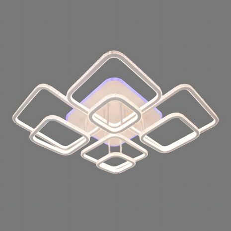 Світлодіодна люстра DK5868B/8 WH (RGB) 552W+14W на 8 плафонів