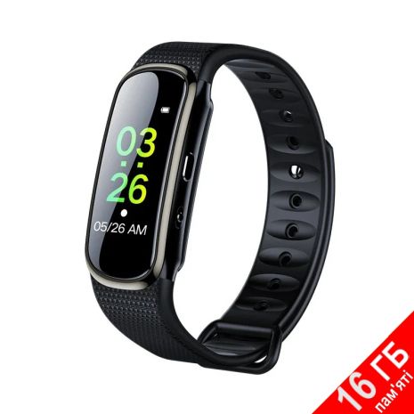 Годинник с диктофоном и bluetooth с шагомером и MP3 плеером Mrobo X1, 16 Гб памяти