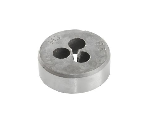 Плашка резьбовая M3х0,5 мм 9ХС DIN 233 MASTERTOOL 15-0030 Плашка резьбовая M3х0,5 мм 9ХС DIN 233 MASTERTOOL 15-0030