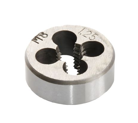 Плашка M8х1,25 мм для нарізування різьблення 9ХС DIN 233 MASTERTOOL 15-0084 Плашка M8х1,25 мм для нарізування різьблення 9ХС DIN 233 MASTERTOOL 15-0084