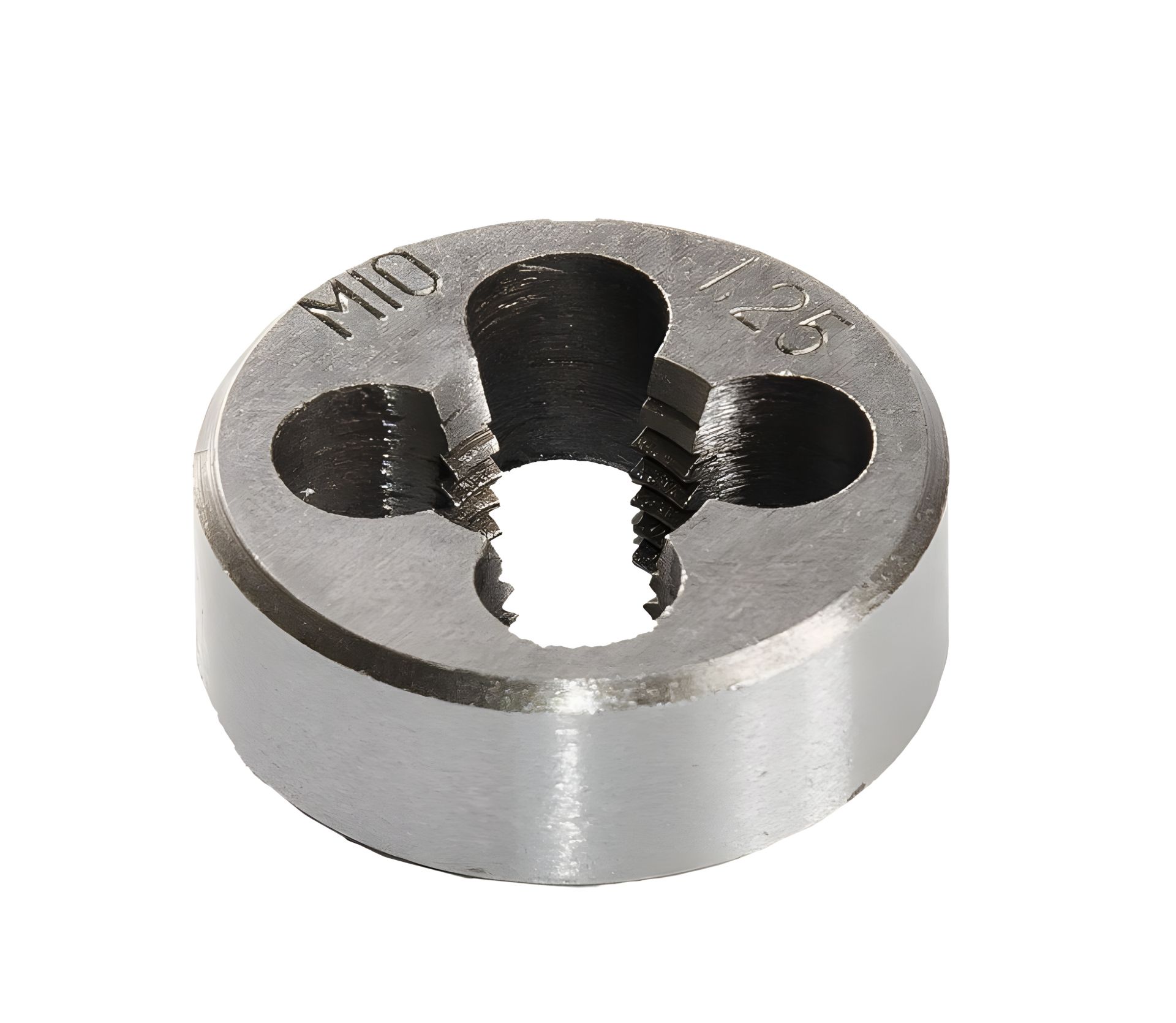 Різьблення плашка для нарізування M10х1,25 мм 9ХС DIN 233 MASTERTOOL 15-0104 Різьблення плашка для нарізування M10х1,25 мм 9ХС DIN 233 MASTERTOOL 15-0104