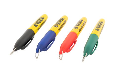 Набір перманентних маркерів, кольоровий, 4 шт. MASTERTOOL 14-1822