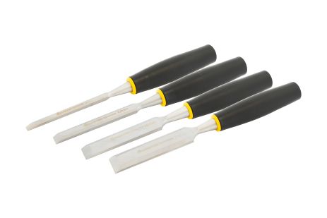 Набор стамесок с пластиковыми ручками 6/12/18/24мм, 4 шт, MASTERTOOL 14-1700 Набор стамесок с пластиковыми ручками 6/12/18/24мм, 4 шт, MASTERTOOL 14-1700