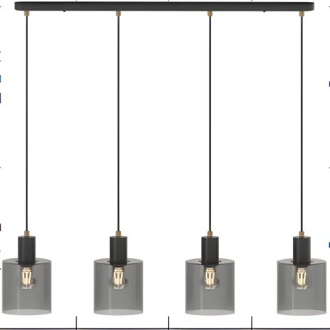 Люстра подвесная HN8436-4 на 4 плафона