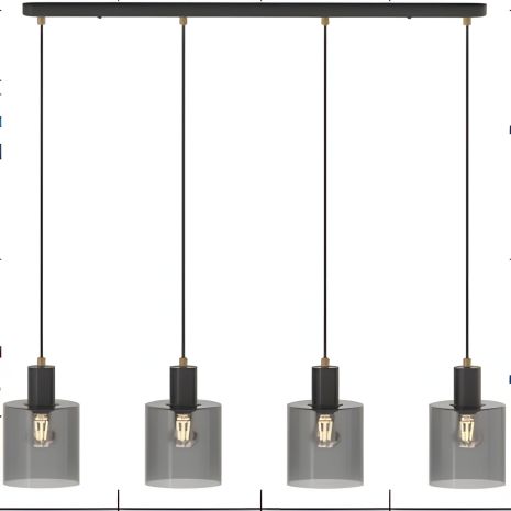 Підвісна люстра HN8436-4 на 4 плафони