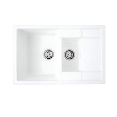 Кухонная гранитная мойка VALESO TOSKANA 7850W матовая Белоснежная Кухонная гранитная мойка VALESO TOSKANA 7850W матовая Белоснежная