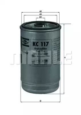 Фильтр паливний !!заміна для KC8, 102/1, MAHLE/KNECHT (KC117)