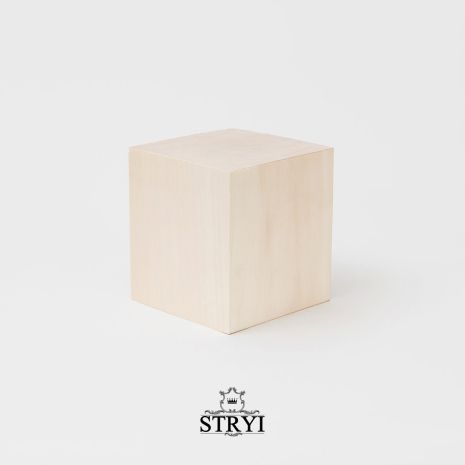 Брусок дерев'яний STRYI для вирізання чашки, кукси або фігурки, липа, 100х100х100мм Брусок дерев'яний STRYI для вирізання чашки, кукси або фігурки, липа, 100х100х100мм