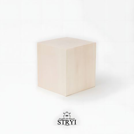 Брус деревянный STRYI для вырезания кружки, куксы или фигурки, липа, 100х100х100мм