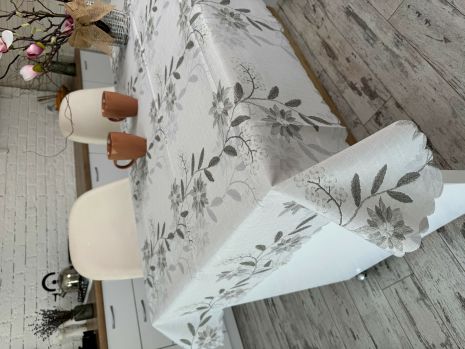 Вінілова скатертина на тканинній основі Жасмін 2587/140/1 Вінілова скатертина на тканинній основі Жасмін 2587/140/1