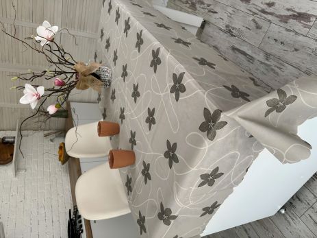 Виниловая скатерть на тканевой основе Жасмін 2587/220/21 Виниловая скатерть на тканевой основе Жасмін 2587/220/21