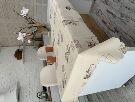 Вінілова скатертина на тканинній основі Жасмін 2587/220/15