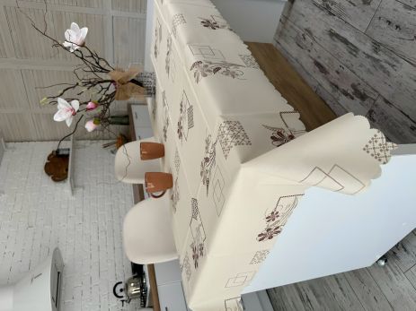 Скатертина вінілова на тканинній основі Жасмін 2587/140/15 Скатертина вінілова на тканинній основі Жасмін 2587/140/15