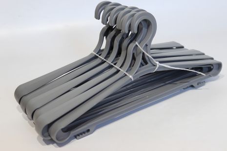 Набір кольорових плічок 10 шт для важкого одягу 8695grey